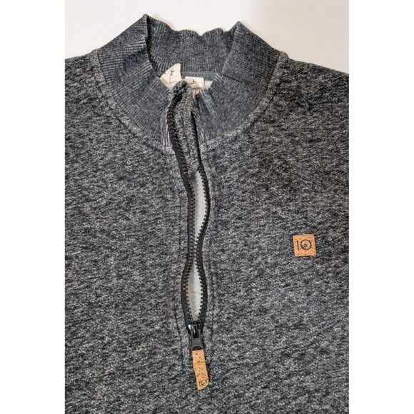 Tentree Mens Gray 1/4 Zip Pullover Sweatshirt L Organic Cotton Hemp Blend - Picture 5 of 9